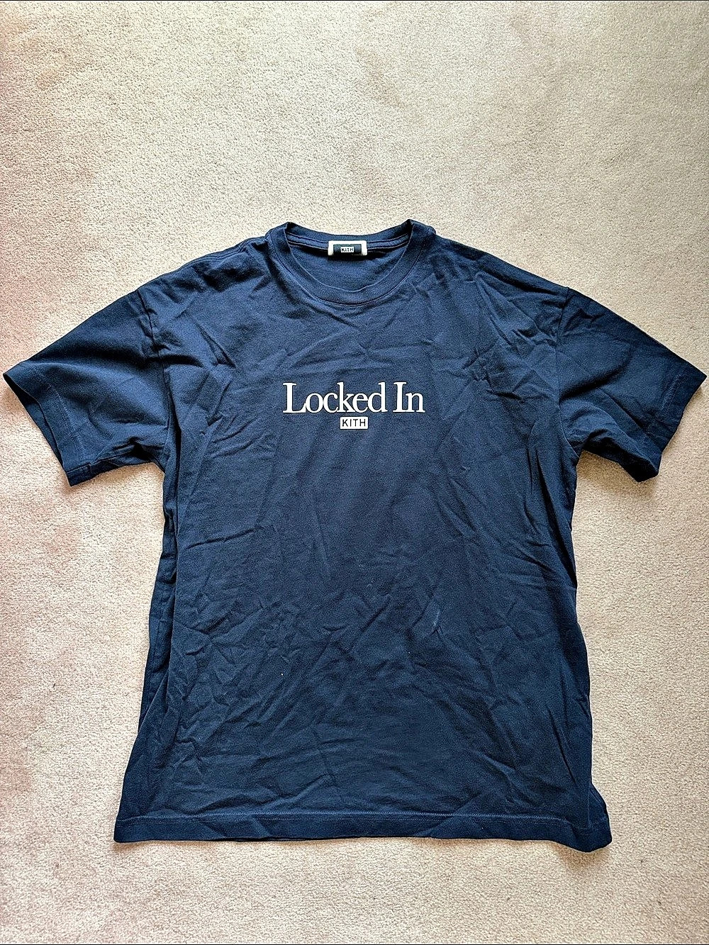 Kith Locked In Tee Graphic Short-Sleeve T-Shirt Blue Small